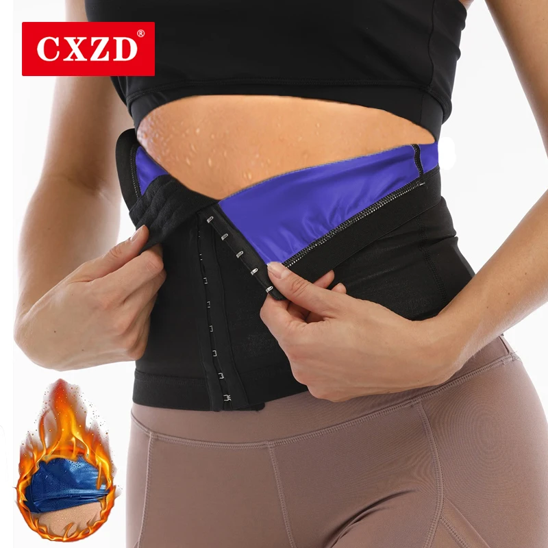 

CXZD Women Workout Slimming Abdomen Fitness ion coating belt Waist Trainer Breasted Sweat Girdle Running Sweat Belt Body Shapers