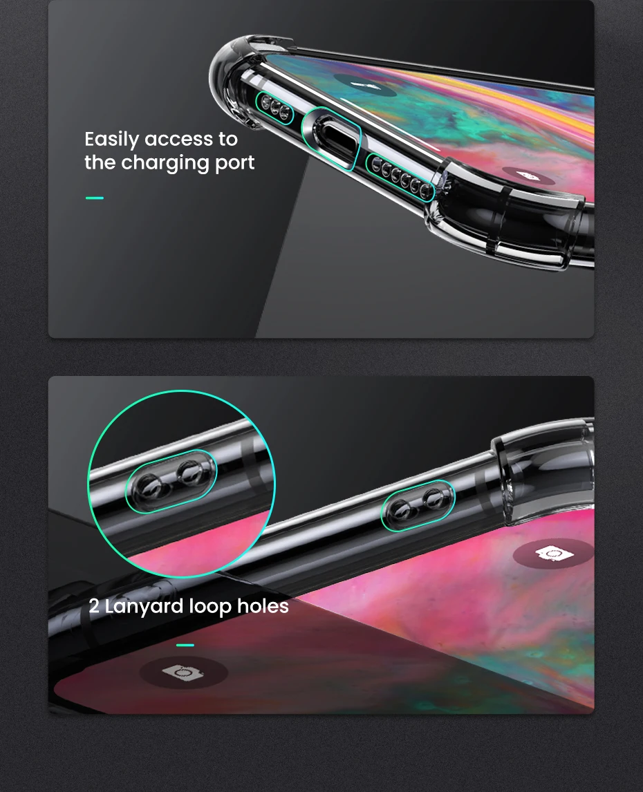 Ugreen для iPhone 11 Pro Max чехол, защитный, 4 угла, усиленный, с защитой от падения, прозрачный чехол для iPhone 11 Pro Max чехол для телефона