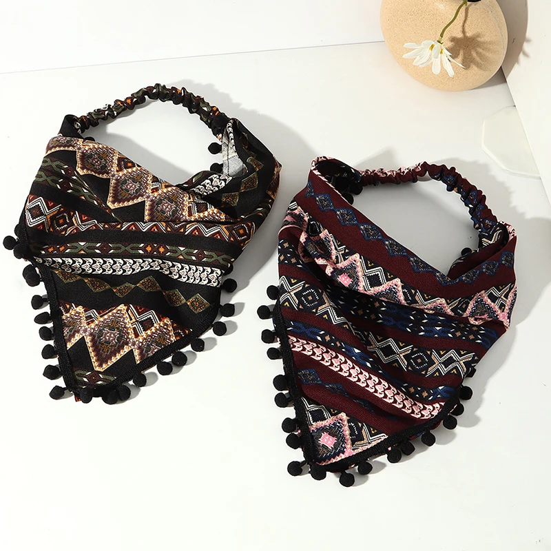 

European And American Triangle Scarf Headdress All-matched Bandana Hair Scarf Western Style Sweet Ladies Hair Accessories