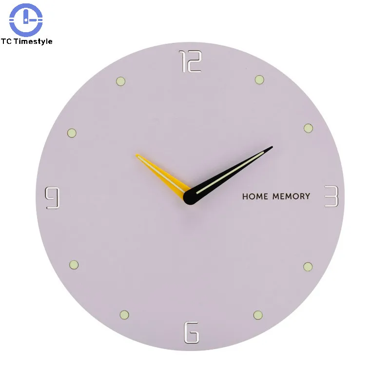 Акриловые круглые Настенные часы светящиеся простые кварцевые Гостиная