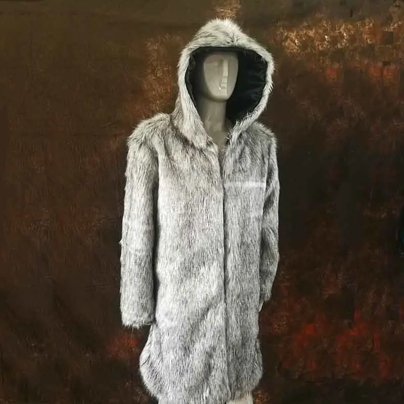 Мужское пальто с мехом, зимняя верхняя одежда из искусственного меха, камуфляжное пальто, Мужская парка в стиле панк, куртки, длинные кожаные пальто, брендовая одежда из натурального меха
