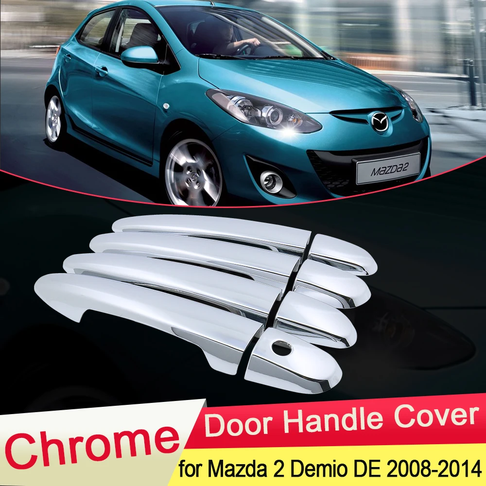 Для Mazda 2 Demio 2008 2009 2010 2011 2012 2013 2014 Роскошный хромированный чехол с ручкой для двери