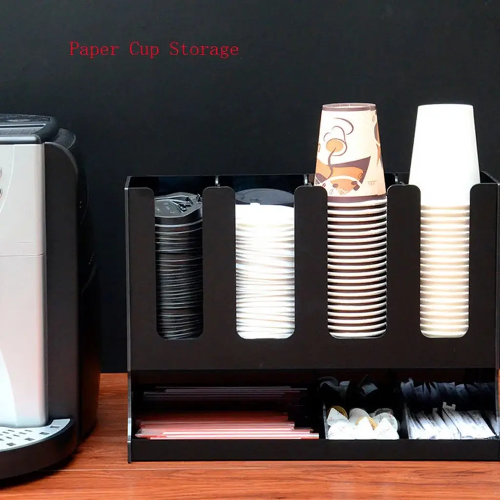 

7 Compartments Coffee Condiment Organizer Cup Dispenser for Sandwich Shop