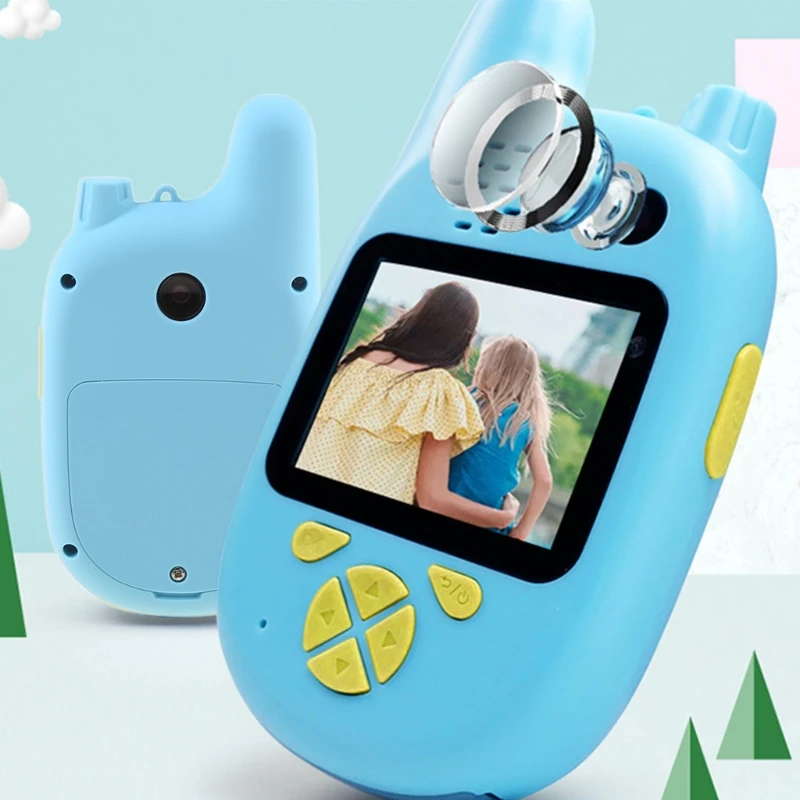 

1080P Children Walkie Talkie with VCR,Mp3 Video Recorder Photo 8Million Pixels Smart Digital Camera Kids Puzzle Games Gift