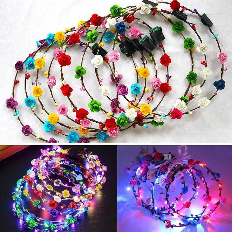 Светодиодный венок на голову светящиеся гирлянды Свадебная вечеринка