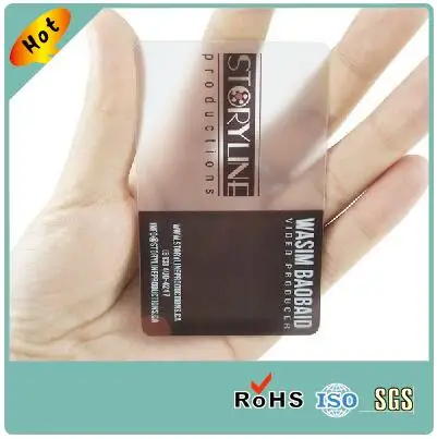 (300pcs/lot) custom business transparent card,transparent matte card,plastic business card printing