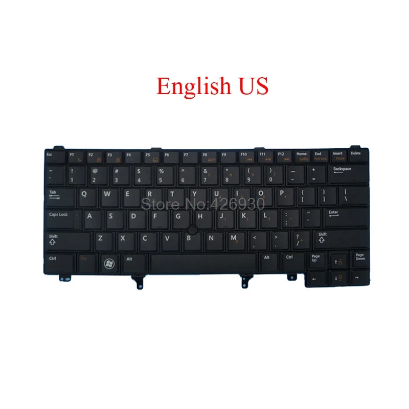 

US UK BR Keyboard For DELL For Latitude E6440 E6430S E6430 E6420 E6330 E6320 E6230 E6220 E5430 E5420M E5420 5420 Pointing new