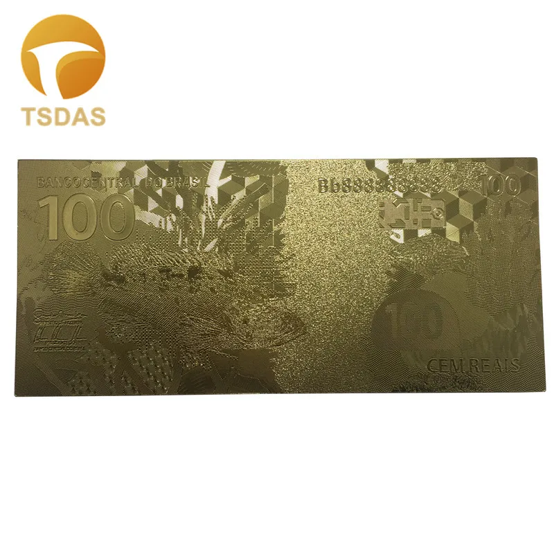 Сувениры подарки Позолоченные водонепроницаемые банкноты Выгравированные