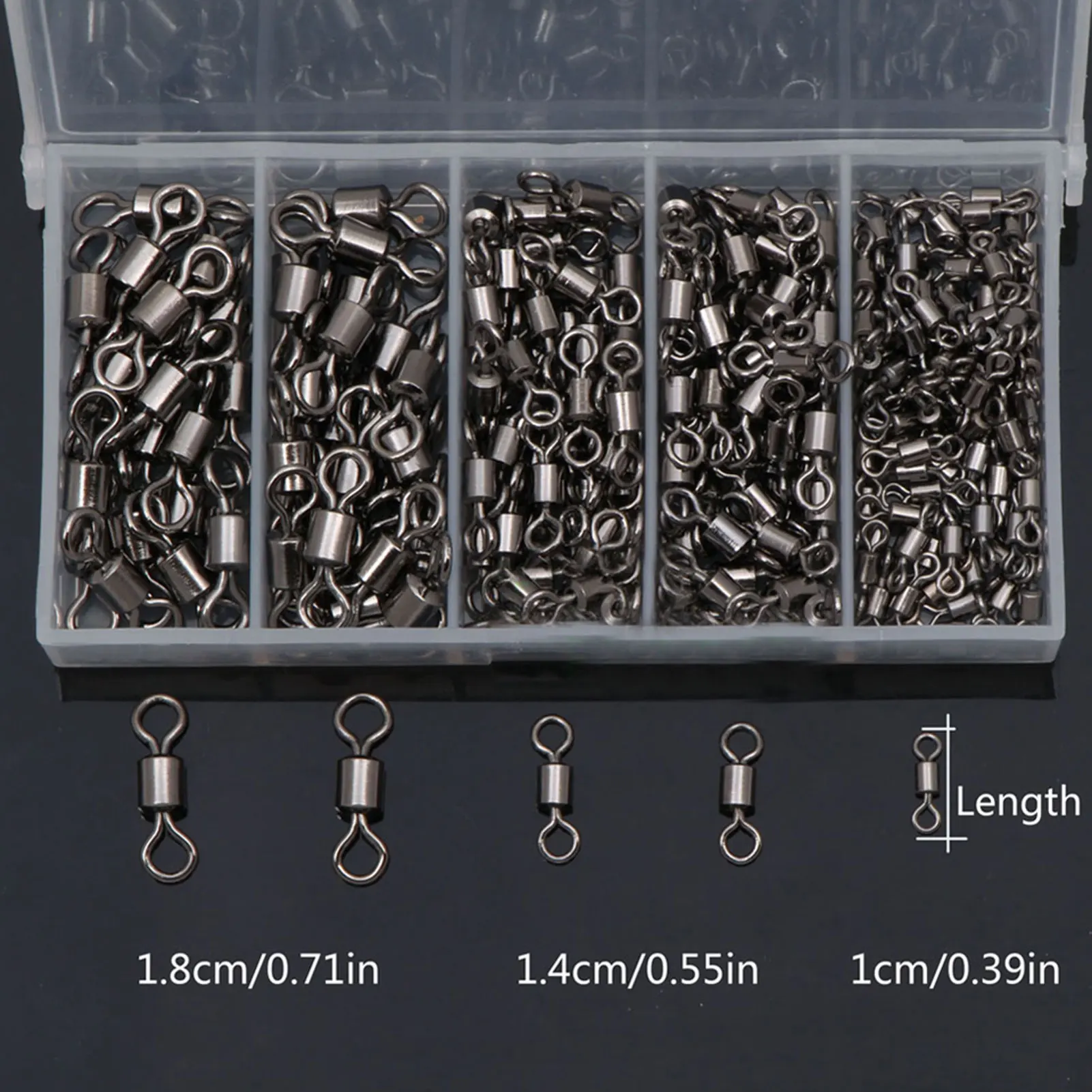 250 шт./кор. рыболовные Вертлюги с соединительным крючком сплит-кольца из