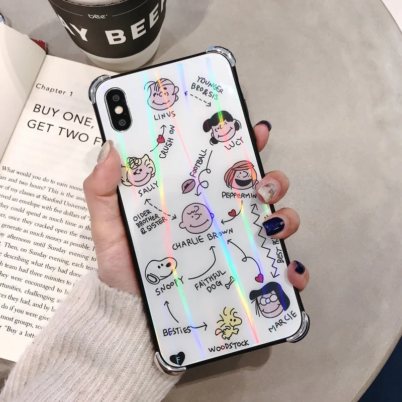 WTSZKL Snoopy серия шаблон чехол для телефона iphone X XR 8 7 6 6S Plus четыре угла