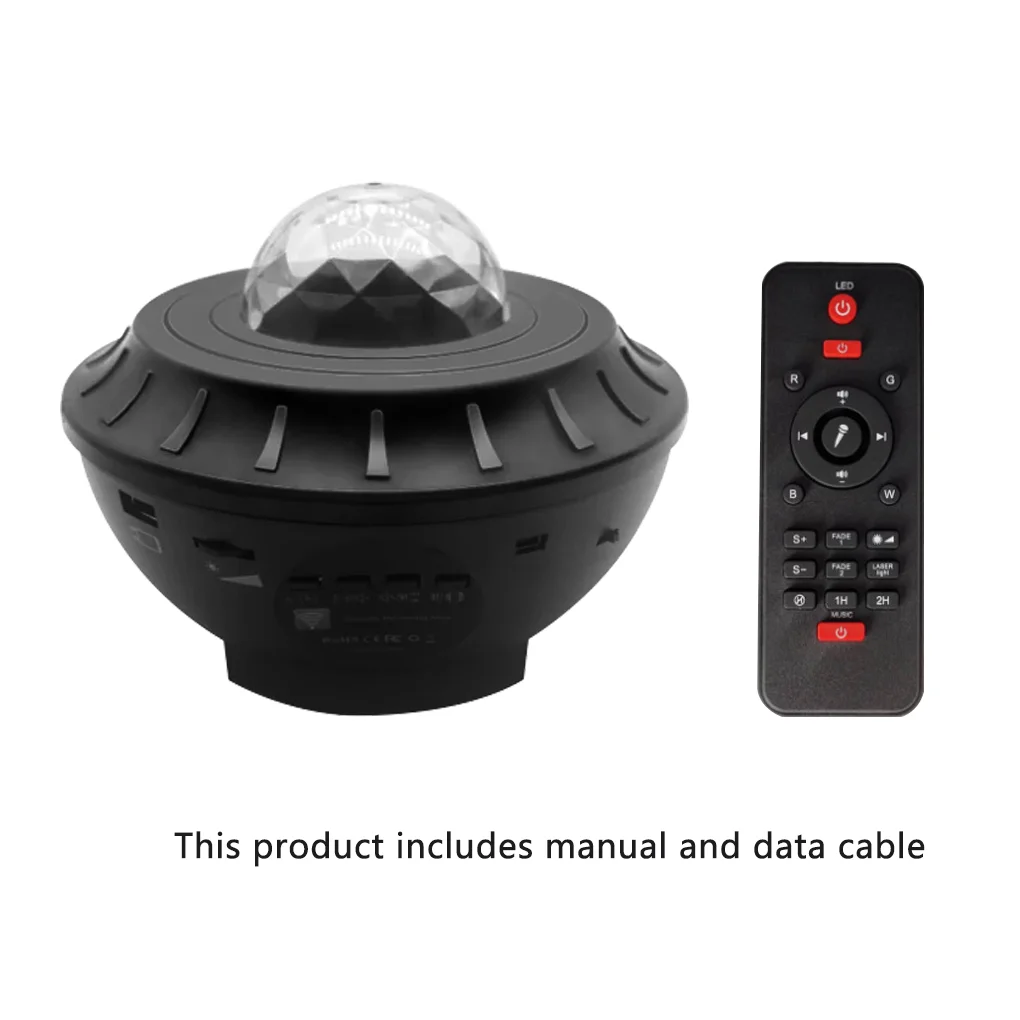 

Colorful Starry Sky Galaxy Projector Nightlight Bluetooth USB RGB Water Wave Night Light Music Player Projection Lamp Gifts