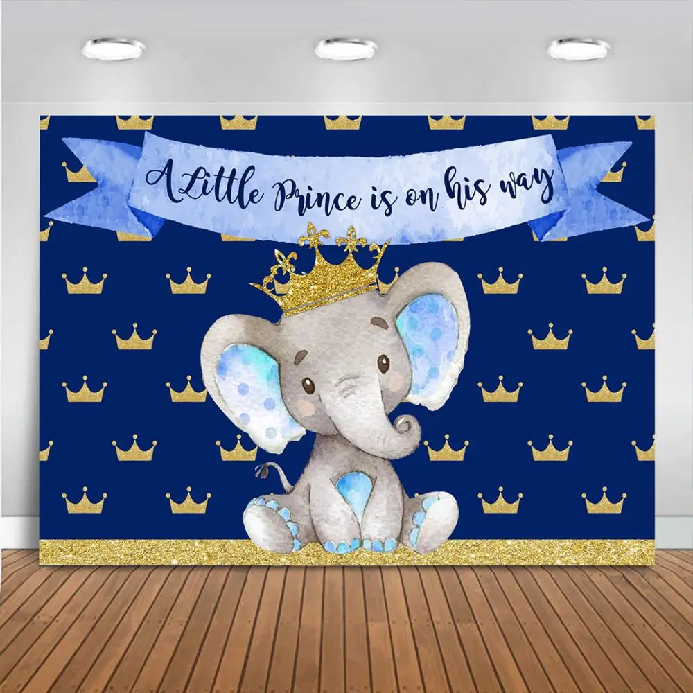 Королевский синий фон для фотосъемки мальчик слон повторение Корона баннер