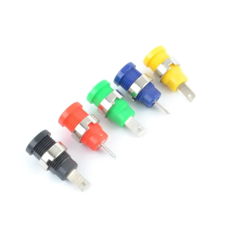 

5pcs 4mm Banana Female Jack Socket 30V-60V 24A Panel Mount Binding Post