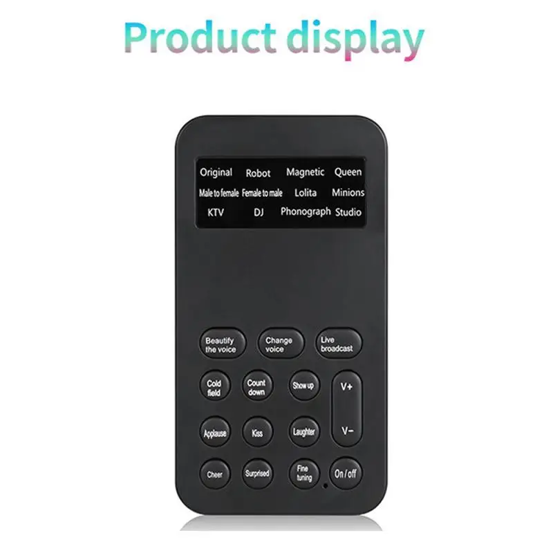 

12 Voice Modes Changer Live Streaming Sound Changes Microphone Mini Portable Voice Modulator For Phone PC Tablet Laptop
