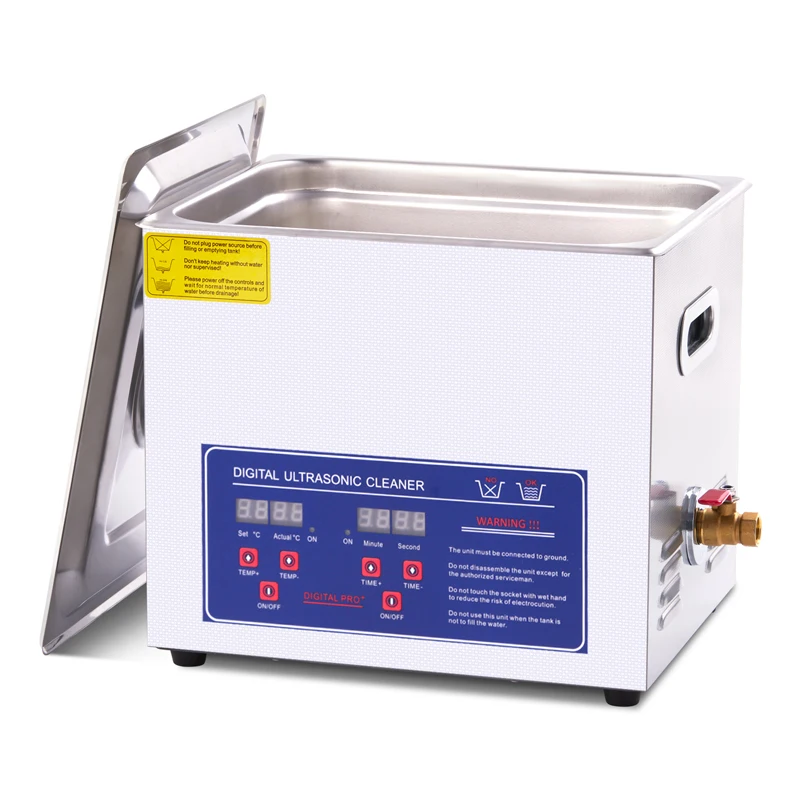 

Ultrasonic Cleaner 10L 240W Ultrason Cleaner Bath with Heater Timer and Basket for Cleaning Jewelry Brass Sonic Cleaner