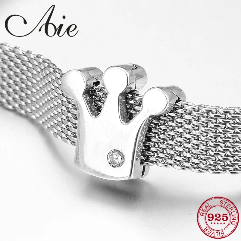 Бусы-клипсы женские серебряные в форме короны для изготовления ювелирных