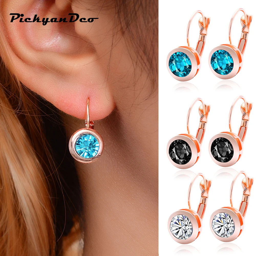 Женские серьги PickyanDco из розового золота/серебра модные элегантные гвоздики с