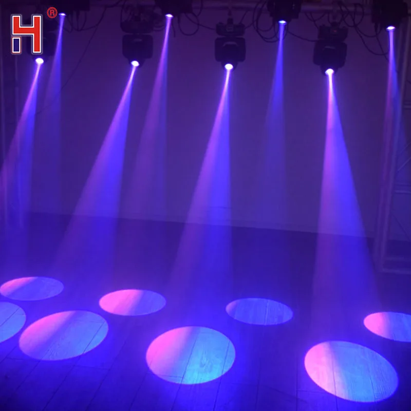 Hongyi Lyre Moving Head 30 Вт Мини-светодиод 7 цветов 8 гобозвук Активное сценическое