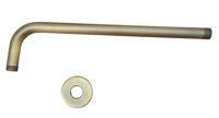 retro antique brass shower head pipe extension 12 long wall cover shower arm dsh104