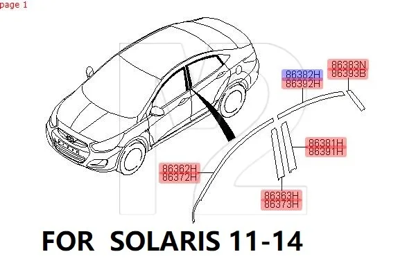 Черная лента черный ремень на дверной раме для I30 ELANTRA-HD 06 SOLARIS 11-14 k3 CERATO FORTE SPORTAGE 10-14