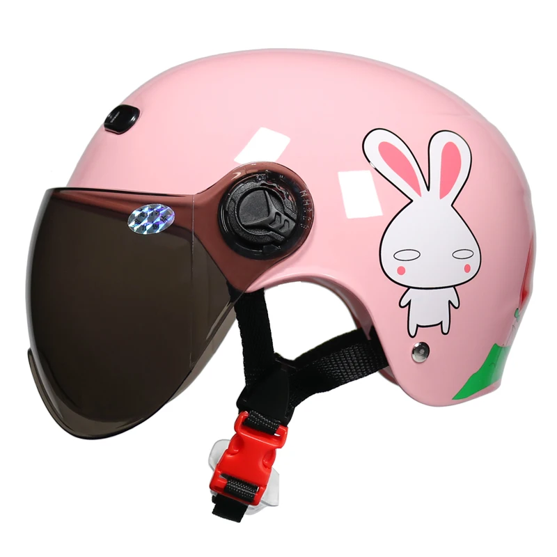 Летний красный Детский мотоциклетный шлем для мальчиков и девочек велосипедный