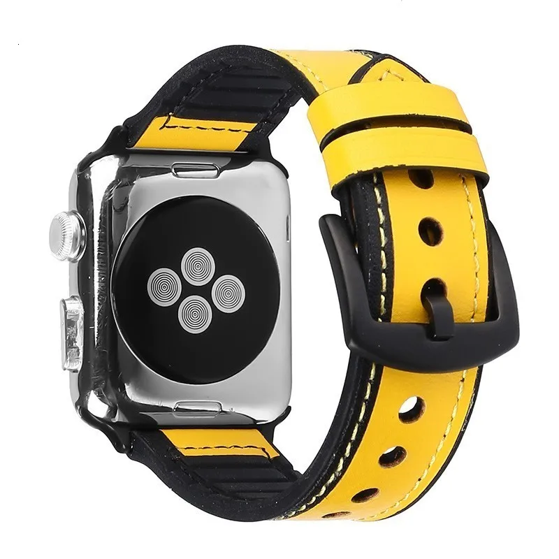 Кожаный силиконовый ремешок для apple watch 44 мм серия 4 3 2 1 ремешок для iwatch 38 мм 42 мм браслет умные аксессуары замена запястья