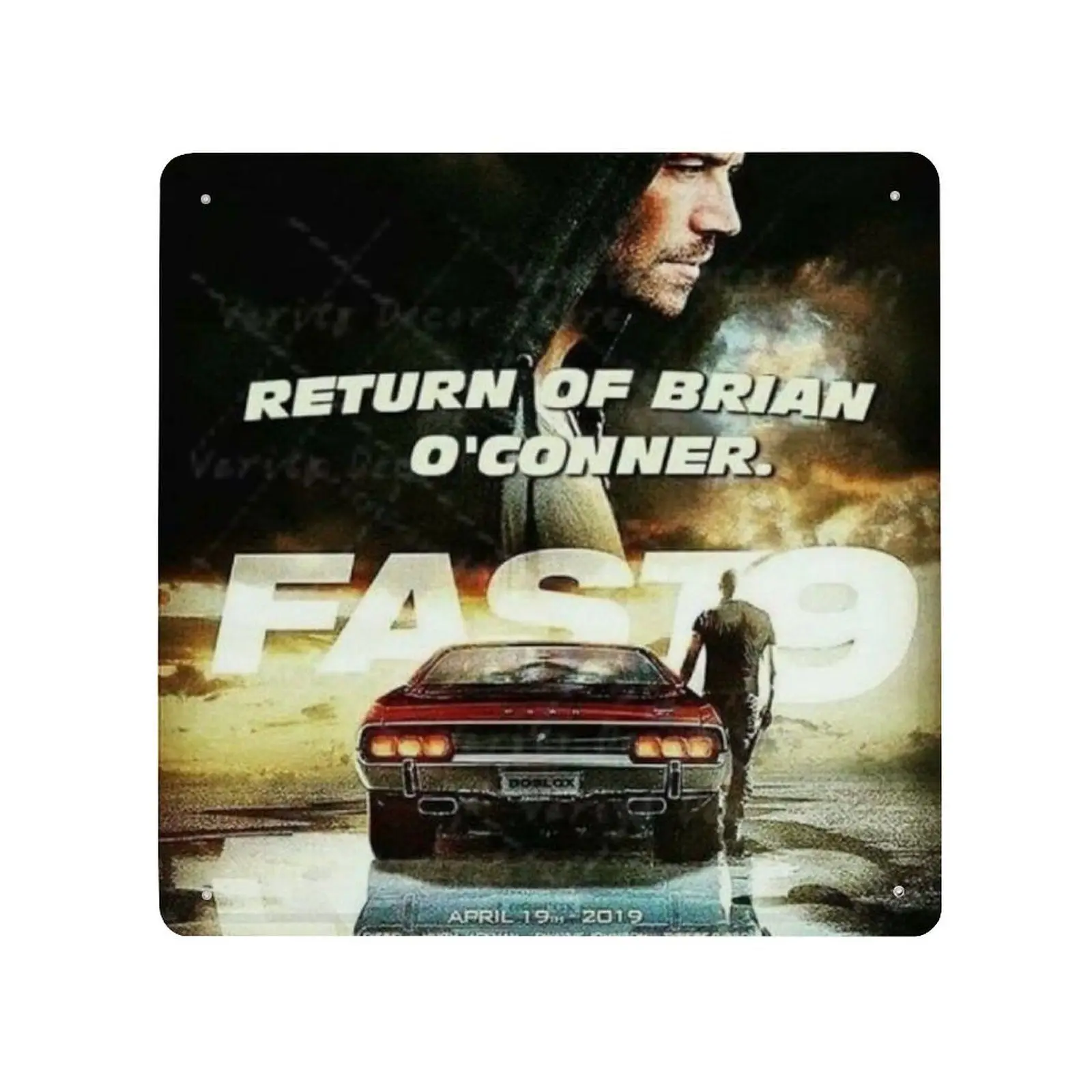 

Fast And Furious Metal Plaque Metal Vintage Tin Sign Movie Poster Wall Decor Bar Pub Man Cave Decorative Plate 20x20cm/30x30cm