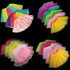 Детская юбка-пачка для девочек; Фатиновая балетная юбка для танцев; Детская одежда для танцевальной вечеринки; Платье на Хэллоуин и Рождество