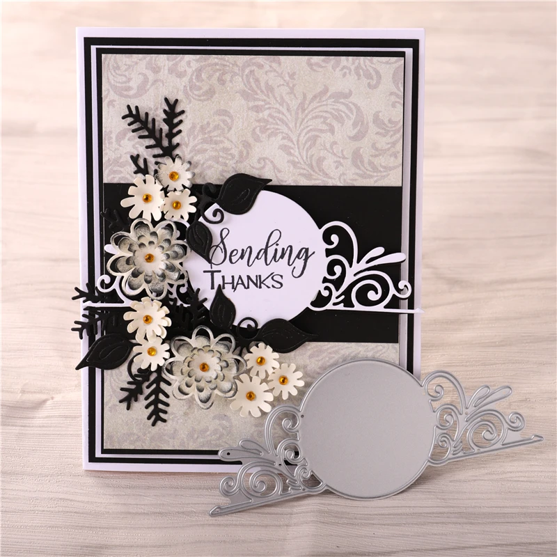 Кокороса кружева круг штампы металла резки для скрапбукинга карты делая альбом