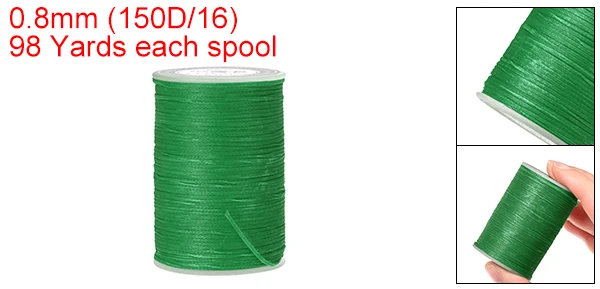 Uxcell Leather Sewing Thread 98 Yards 150D/0.8mm Polyester Waxed Cord for Manual and Machine Teal Green | Дом и сад