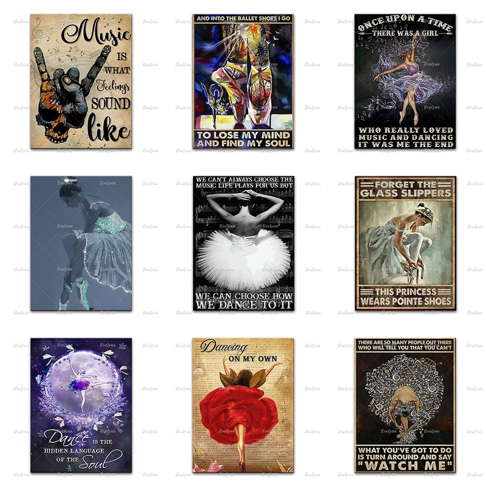 

Watch Me Ballet Girl Retro Poster/Music Ballet Dancer Wall Art Prints Home Decor Canvas Modern Living Room Decoration UniqueGift