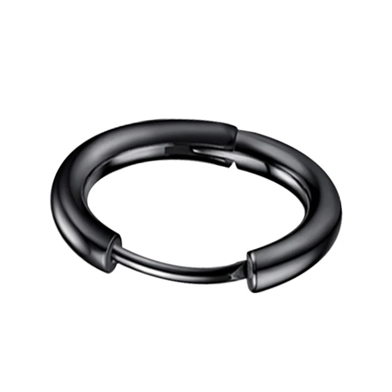 

European and American fashion unisex earrings titanium steel earrings thick and thin earringsUnisex