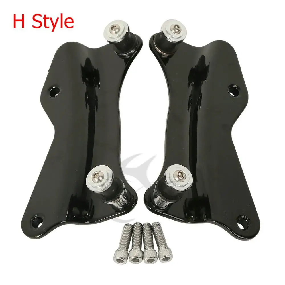 H Style Мотоциклетная съемная спинка Sissy бар багажная стойка для Harley Road King Street скользящий Electra Glide Стандартный CVO 2009- 18 - Цвет: H Style