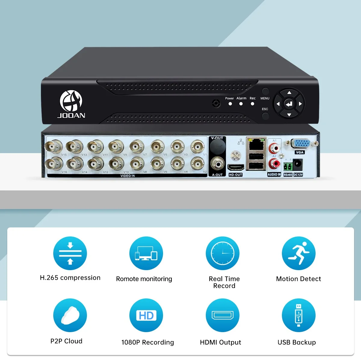 

Видеорегистратор JOOAN XMEye, 16 каналов, для аналоговой IP-камеры