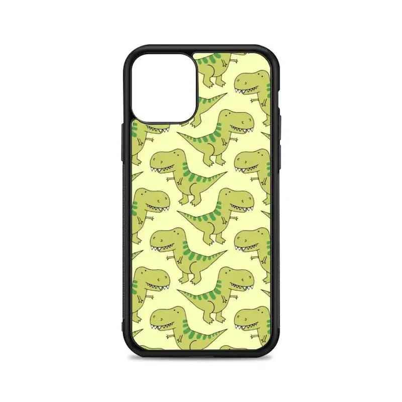 

Yellow Dinosaur Phone Case for iPhone 12 mini 11 pro XS Max X XR 6 7 8 plus SE20 High quality TPU silicon and Hard plastic cover