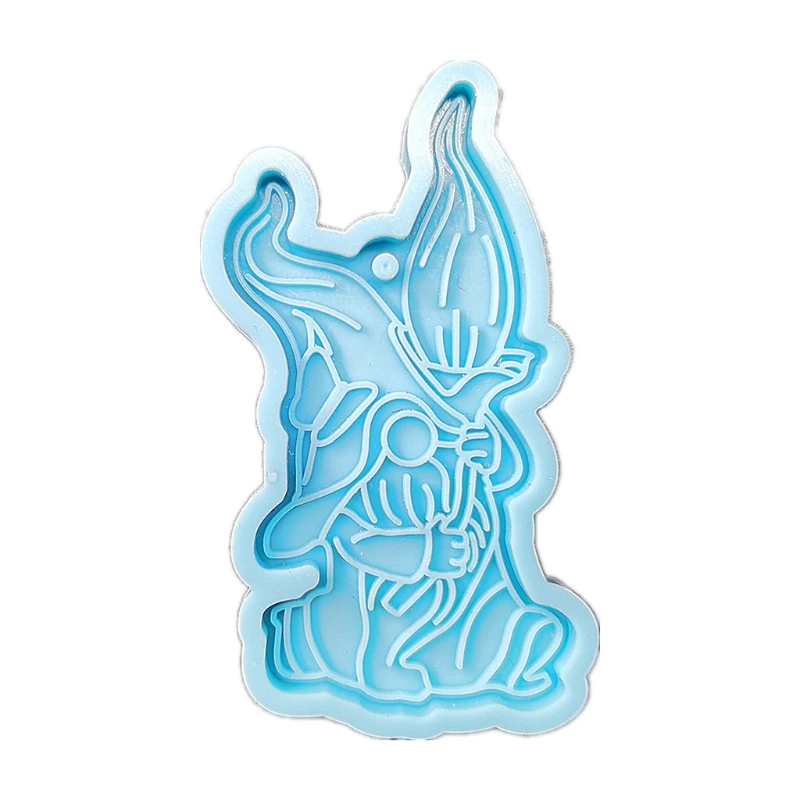 

T8DE Dwarf Keychain Epoxy Resin Mold Hanging Pendant Silicone Mould DIY Crafts Mold