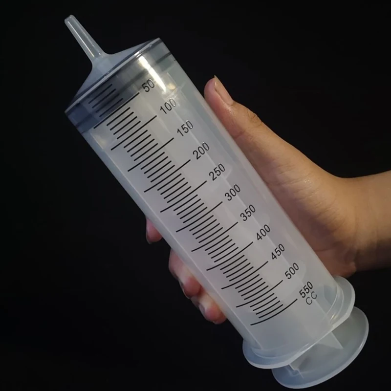 

syringe 500 ml Large Capacity Syringe Reusable Pump Measuring With 1m Tube Feeding Ink