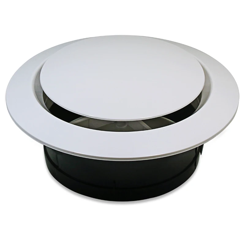 200mm ABS Air Vent Cover Bathroom Ceiling Wall Supply and Exhaust Ventilation Grille for Round Duct Pipe | Обустройство дома