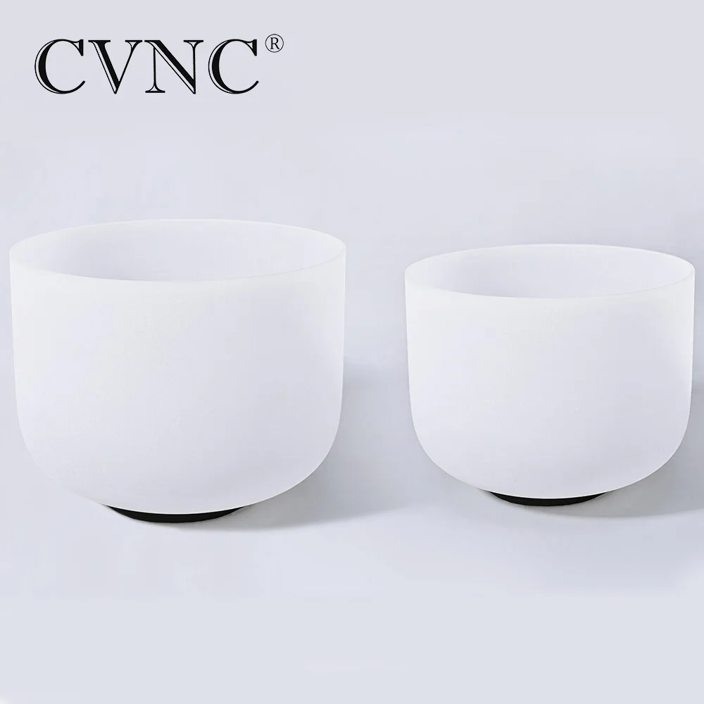 CVNC набор из 2 шт 10 &quotC 12&quot F матовые кварцевые хрустальные поющие чаши|bowl singing|bowl