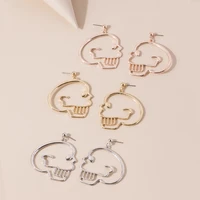 fashion explosive earrings hollow human shape skull earrings exaggerated pendant earrings
