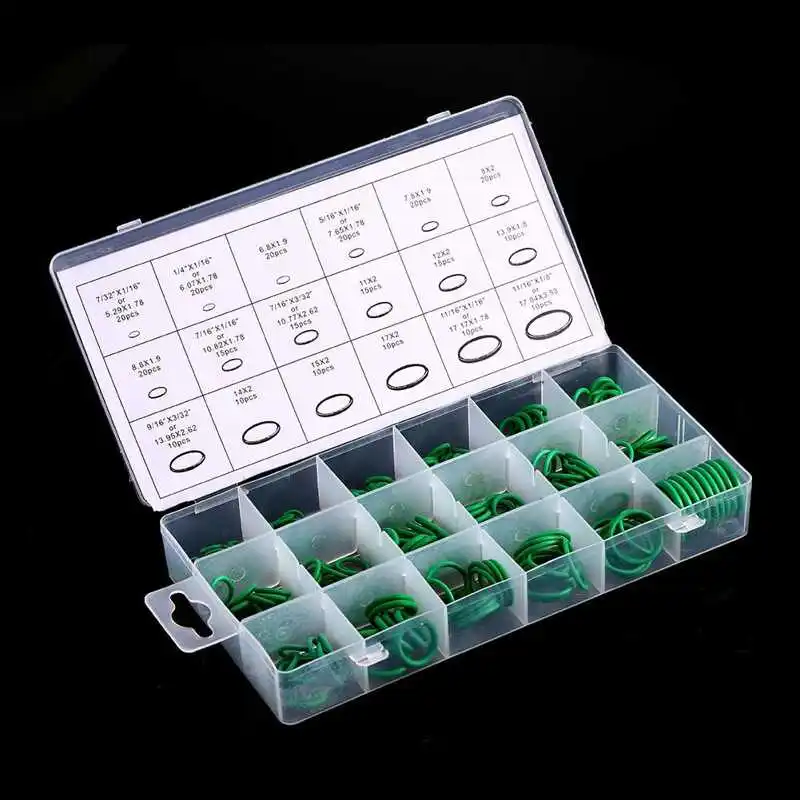 18 Sizes 270pcs Car Rubber Truck Replacement Air Conditioning Green O-Ring Tools | Автомобили и мотоциклы