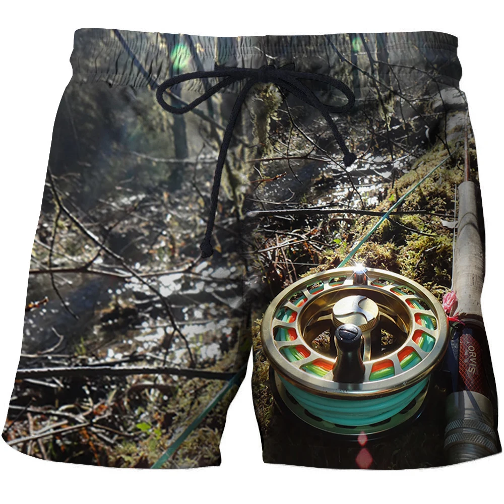 

2021 Tropical Fish HD 3D Swimming trunks shorts Mens Funny Fishing Bermuda Breathe Men's Boys Beach pants Sport shorts Top Size