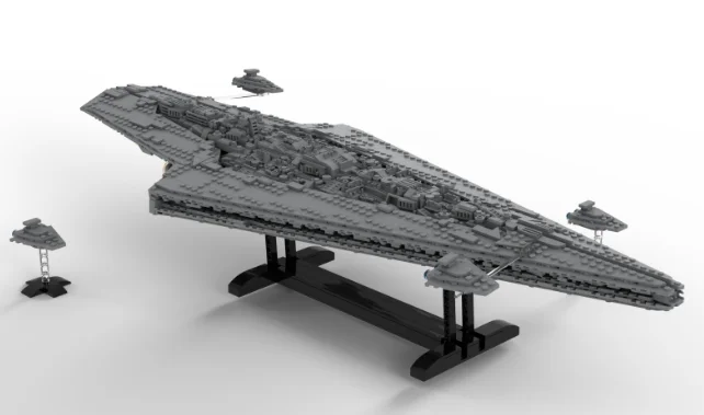 

Technology small particle building block MOC Empire space super destroyer DIY assembled toy children education gift model