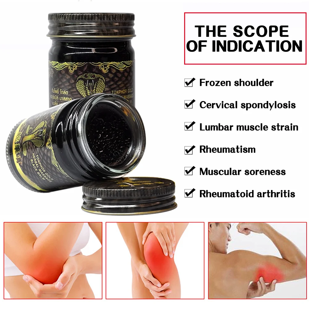 

Original Golden Snake Tiger Balm Ointment Joint Pain Relief Muscle Pain Relax Balm Medical Plaster Oil Patch Knee Pain