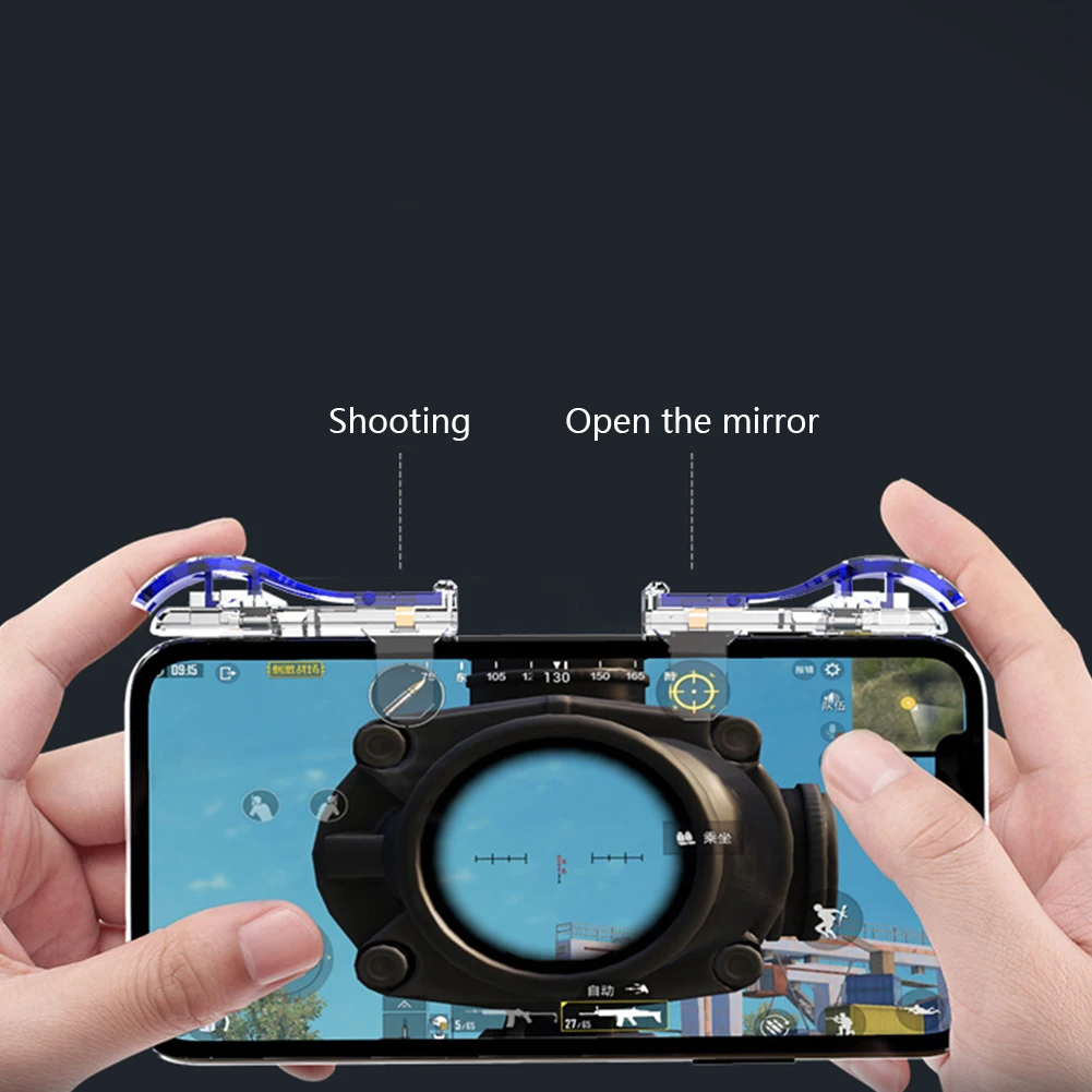 1 пара умный телефон прозрачный вспомогательный ключ прицела Кнопка огня игровой