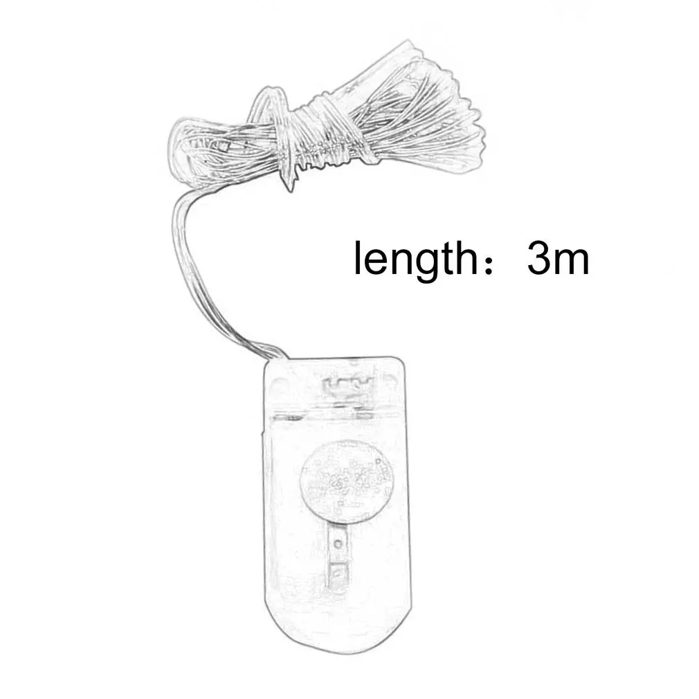 

Battery Operated 3 Meters String Light with 30 LEDs Christmas Holiday Wedding Party Decor LED Copper Wire Light String