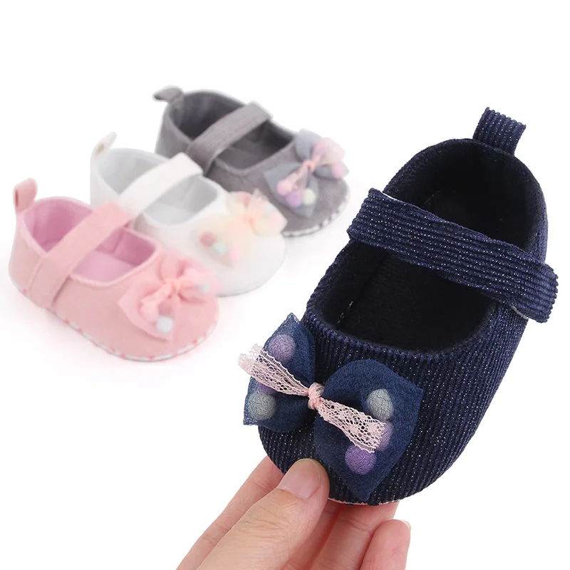 

Autumn Baby Girl Anti-Slip Casual Walking Shoes Bowknot Sneakers Soft Soled First Walkers baby casual sneakers girl 0-6 months