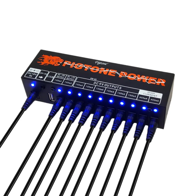 pigtone pd 02 gitarre pedal power versorgung 10 weg ausgang power elektrische gitarre wirkung power mit usb lade free global shipping