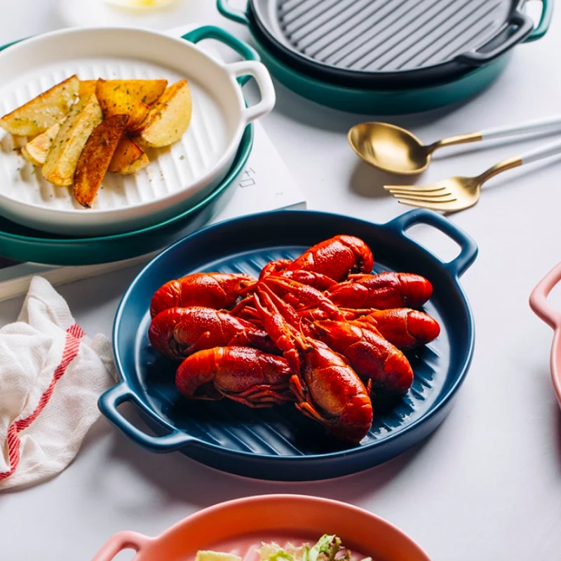 Тарелка для салата в скандинавском стиле столовые приборы домашняя посуда