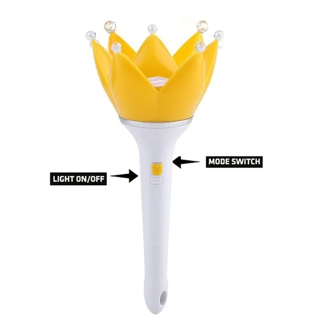 Белый KPOP BIGBANG EXO GD G-Dragon VIP освещение концертов палка Корона Лотос Lightstick Prop - Цвет: Белый